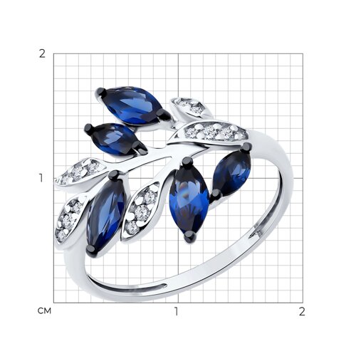 Кольцо из серебра с фианитами из серебро — вид 5