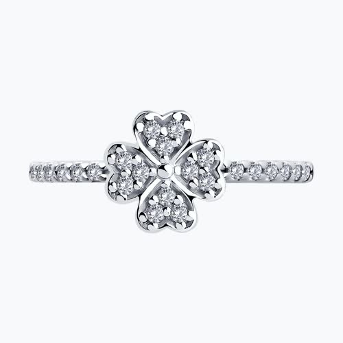 Кольцо из серебра с фианитами из серебро — вид 2