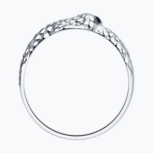 Кольцо из серебра с фианитами из серебро — вид 3