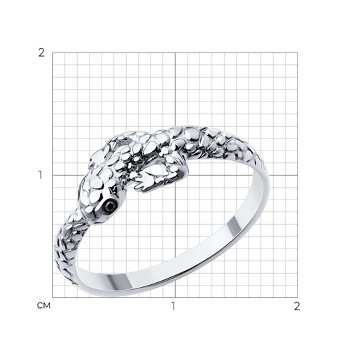 Кольцо из серебра с фианитами из серебро — вид 5