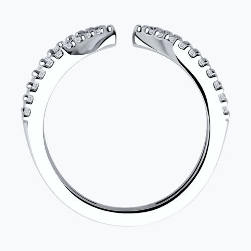 Кольцо из серебра с фианитами из серебро — вид 3