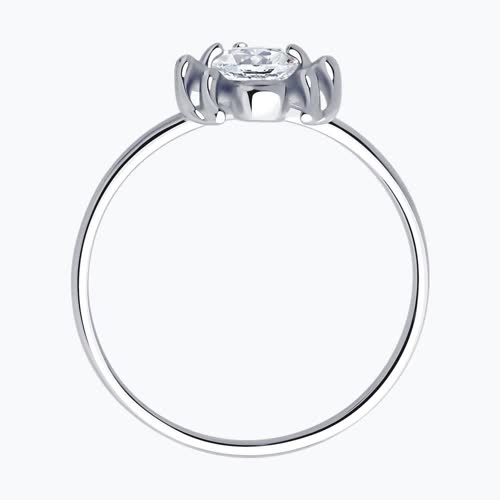 Кольцо из серебра с фианитами из серебро — вид 3