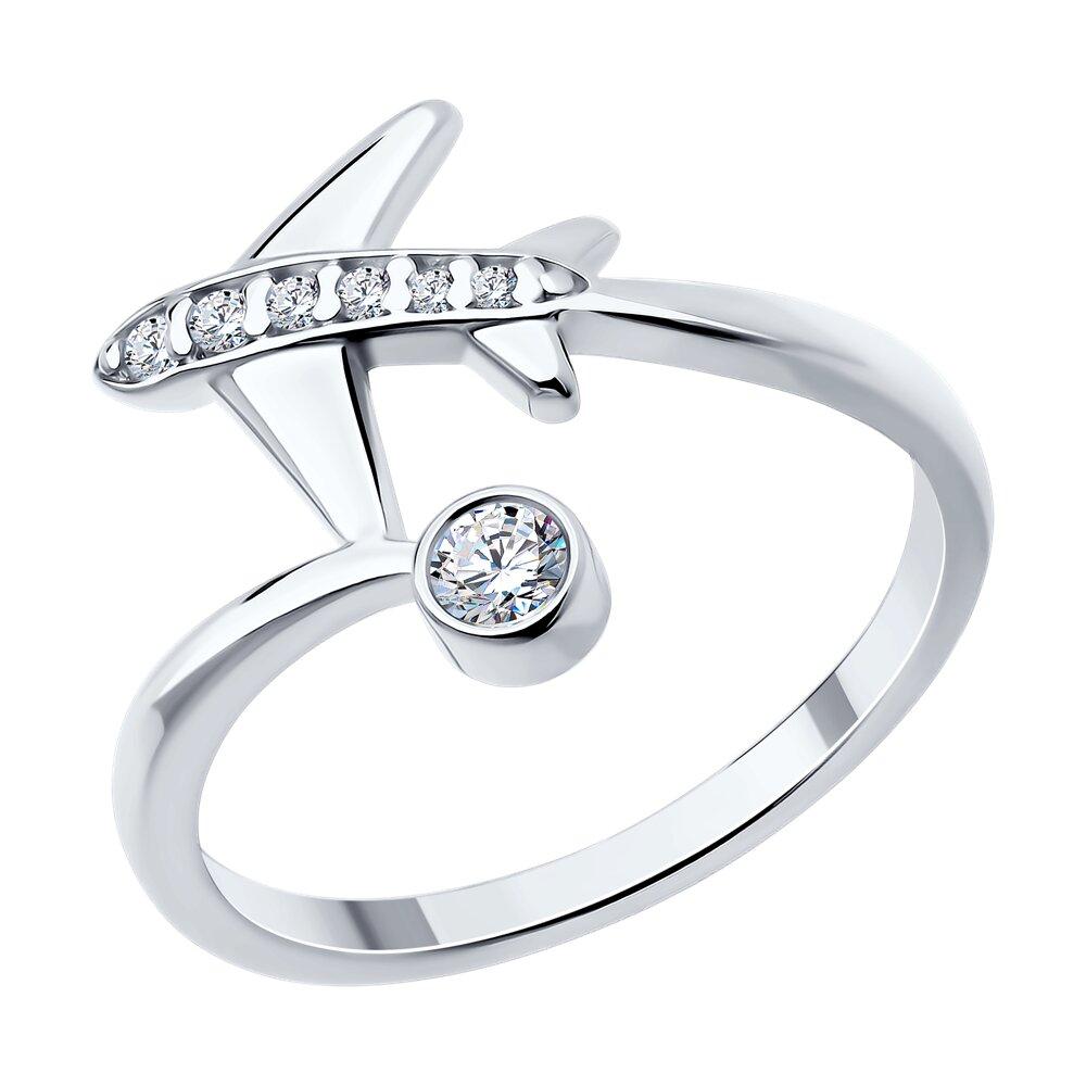 Кольцо из серебра с фианитами - видео на модели