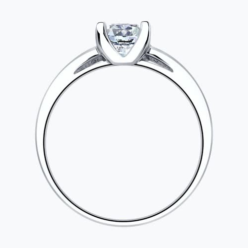 Кольцо из серебра с фианитами из серебро — вид 2