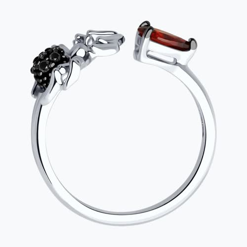 Кольцо из серебра с фианитами из серебро — вид 3