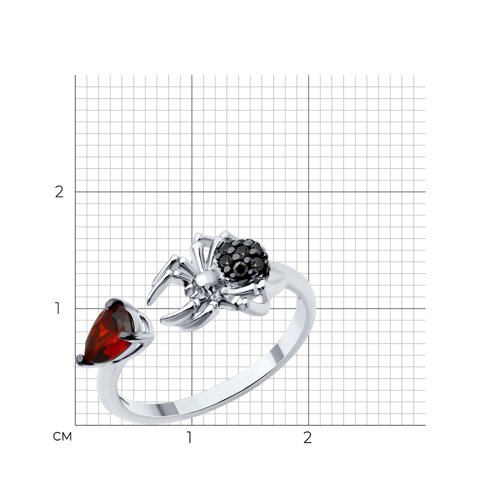 Кольцо из серебра с фианитами из серебро — вид 5