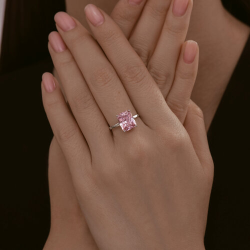 Кольцо из серебра с фианитом из серебро — вид 4