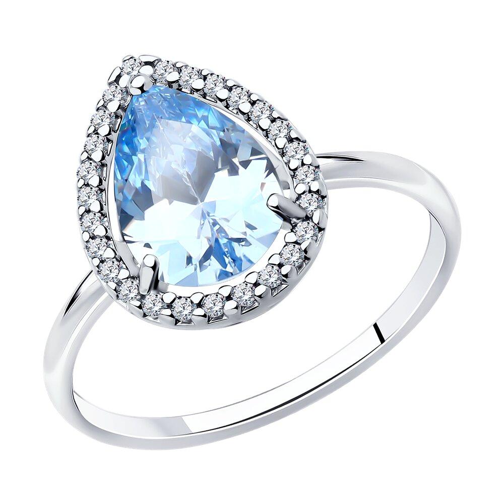 Кольцо из серебра с фианитами - видео на модели