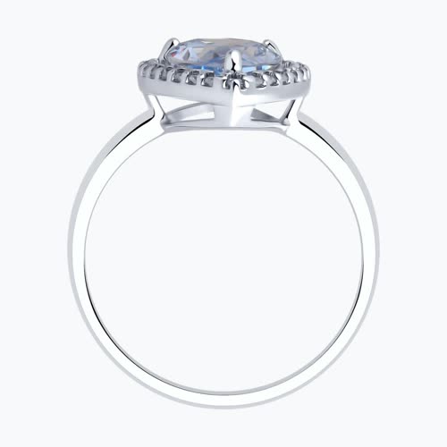 Кольцо из серебра с фианитами из серебро — вид 3