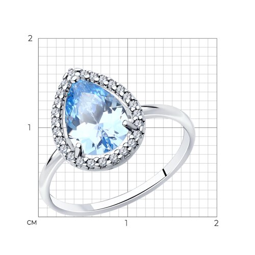 Кольцо из серебра с фианитами из серебро — вид 5