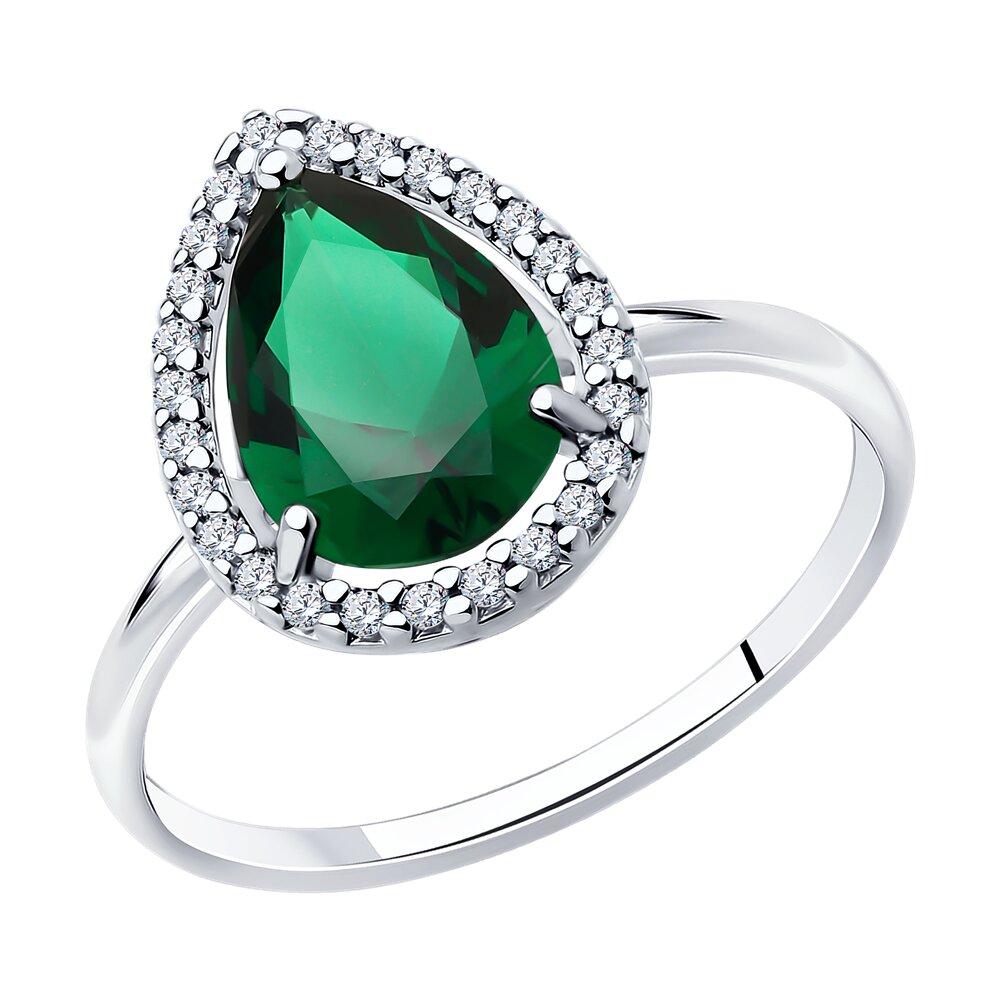 Кольцо из серебра с фианитами - видео на модели