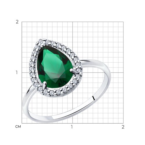 Кольцо из серебра с фианитами из серебро — вид 5