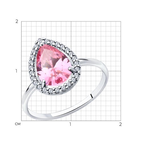 Кольцо из серебра с фианитами из серебро — вид 5