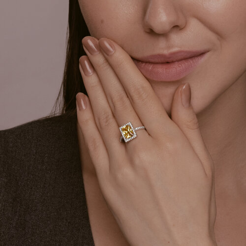 Кольцо из серебра с фианитами из серебро — вид 4