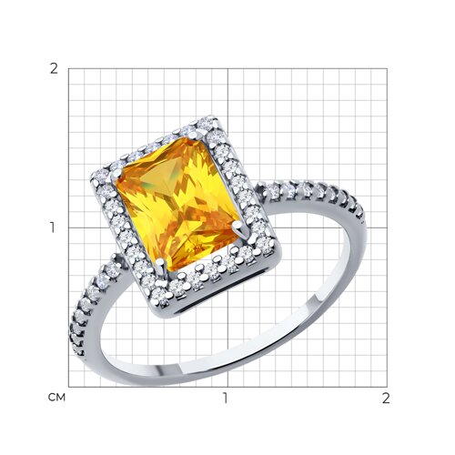 Кольцо из серебра с фианитами из серебро — вид 5