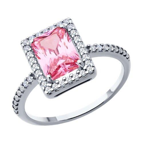 Кольцо из серебра с фианитами - видео на модели