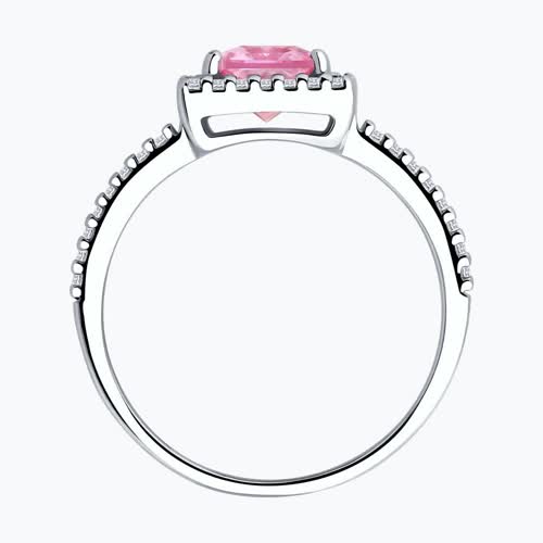 Кольцо из серебра с фианитами из серебро — вид 3