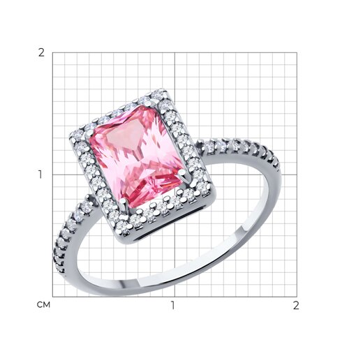 Кольцо из серебра с фианитами из серебро — вид 5