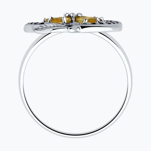 Кольцо из серебра с фианитами из серебро — вид 2