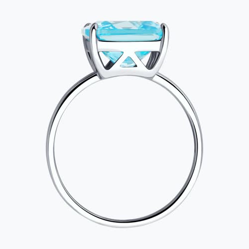 Кольцо из серебра с фианитом из серебро — вид 3