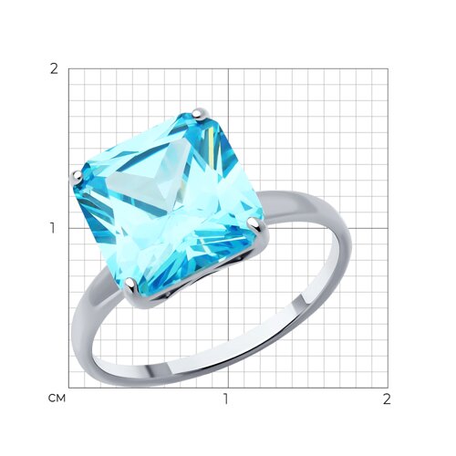 Кольцо из серебра с фианитом из серебро — вид 5