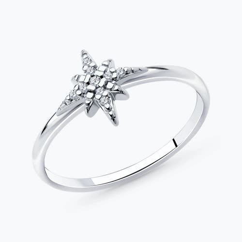 Кольцо из серебра с фианитами - видео на модели