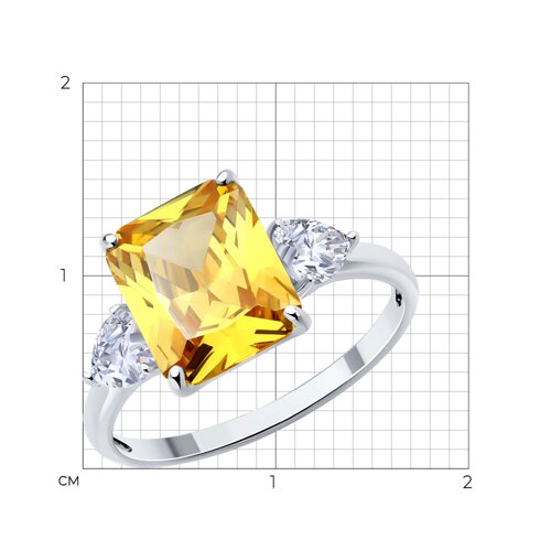 Кольцо из серебра с фианитами из серебро — вид 5