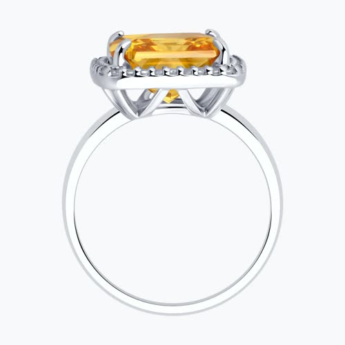 Кольцо из серебра с фианитами из серебро — вид 3