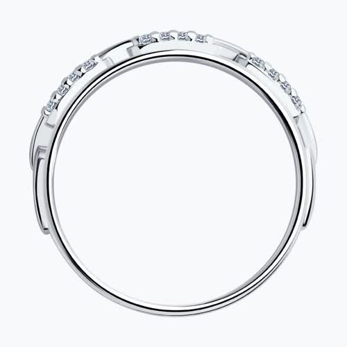 Кольцо из серебра с фианитами из серебро — вид 2