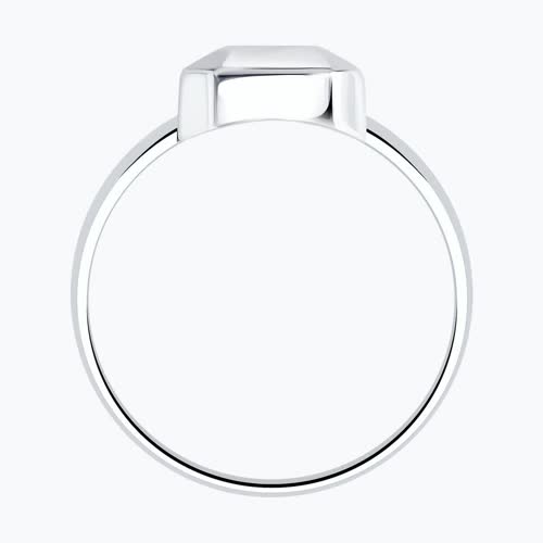 Кольцо из серебра с фианитом из серебро — вид 3