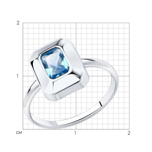 Кольцо из серебра с фианитом из серебро — вид 5