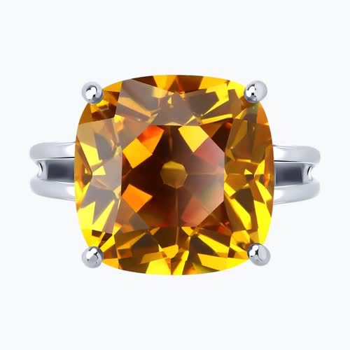 Кольцо из серебра с фианитом из серебро — вид 3