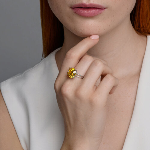 Кольцо из серебра с фианитом из серебро — вид 4