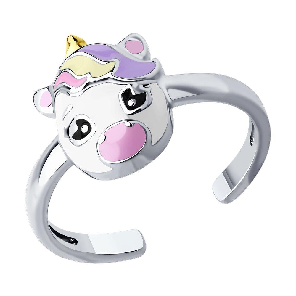 Кольцо из серебра с эмалью из серебро