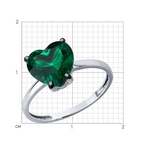 Кольцо из серебра с фианитом из серебро — вид 5