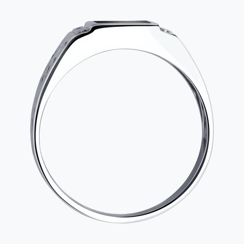 Кольцо из серебра с фианитами и эмалью из серебро — вид 3