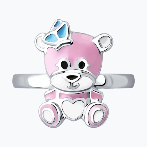 Кольцо из серебра с эмалью из серебро — вид 2