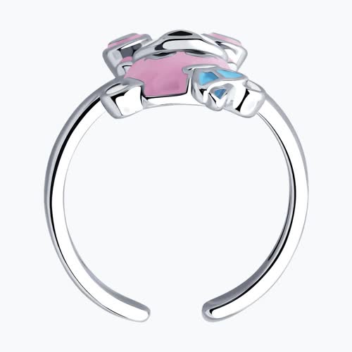 Кольцо из серебра с эмалью из серебро — вид 3