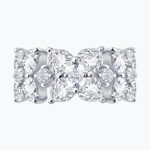 Кольцо из серебра с фианитами из серебро — вид 2