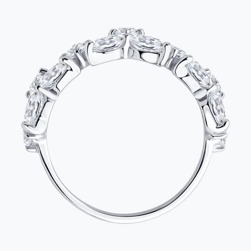 Кольцо из серебра с фианитами из серебро — вид 3