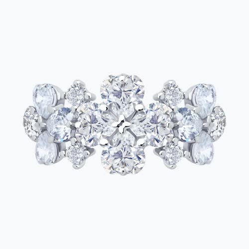 Кольцо из серебра с фианитами из серебро — вид 2