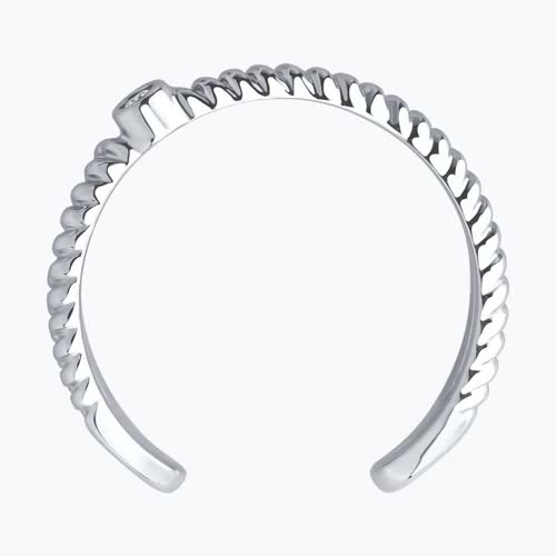 Кольцо из серебра с фианитом из серебро — вид 3