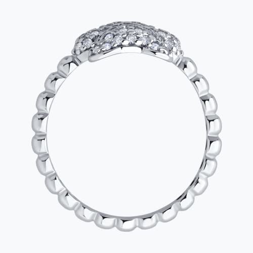 Кольцо из серебра с фианитами из серебро — вид 3