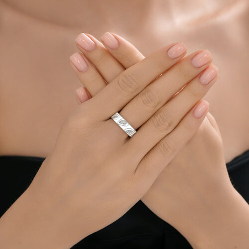 Кольцо из серебра с фианитами и эмалью из серебро — вид 4