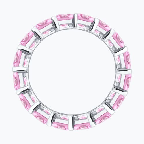 Кольцо из серебра с фианитами из серебро — вид 3