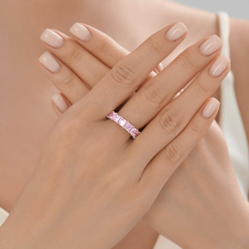 Кольцо из серебра с фианитами из серебро — вид 4