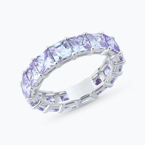 Кольцо из серебра с фианитами