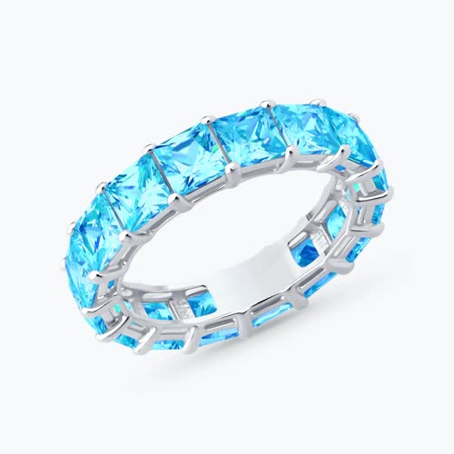 Кольцо из серебра с фианитами из серебро