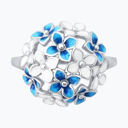 Кольцо из серебра с эмалью из серебро — вид 2