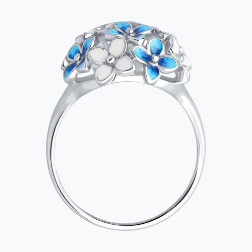 Кольцо из серебра с эмалью из серебро — вид 3